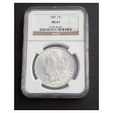 1885 Morgan Silver Dollar NGC MS63