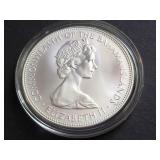 1973 5 Dollars fm The Bahama Islands 92.5% Silver