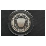 1985 $20  "Porcelain Cup" Fm BVI .925 Silver