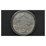 Happy Holidays 1 Ounce .999 Silver