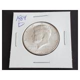 1964 D Kennedy Half Dollar High Grade