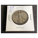 1919 S Walking Liberty Half Dollar