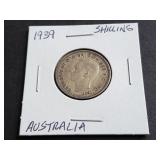 1939 Shilling from Australia 92.50% Silver
