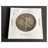 1919 D Walking Liberty Half Dollar