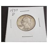 1937 D Washington Quarter