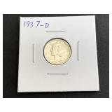 1937 D Mercury Dime