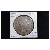 1866 Mo Peso Maximiliano From Mexico 90.30% Silver