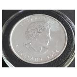 2014 Five Dollars Canadian Falcon 1 OZ .999 Silver