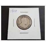 1910 Canadian 25 Cents 92.5% Silver