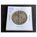 1935 D Walking Liberty Half Dollar