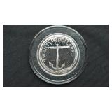 1985 20 Dollars "Anchor" From BVI .925 Silver