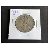 1936 D Walking Liberty Half Dollar
