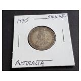1935 Shilling from Australia 92.50% Silver