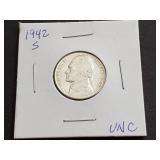 1942 S Wartime Silver Jefferson Nickel