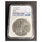 2018 American Silver Eagle Early Releases NGC MS70