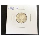 1918 D Mercury Dime