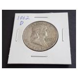 1962 D Franklin Half Dollar