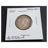 1940 Shilling from Australia 92.50% Silver