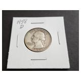 1958 D Washington Quarter