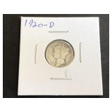 1920 D Mercury Dime