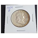 1954 D Franklin Half Dollar