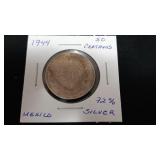 1944 50 Centavos From Mexico 72% Silver