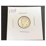 1919 Mercury Dime