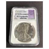2001 W Silver Eagle NGC PF70 UC Elizabeth Jones