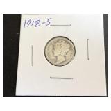 1918 S Mercury Dime