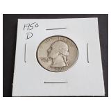 1950 D Washington Quarter