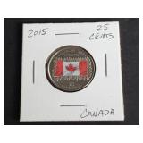 2015 25 Cents from Canada "Canadian Flag"