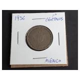 1936 10 Centavos from Mexico