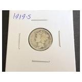 1919 S Mercury Dime