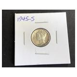 1945 S Mercury Dime