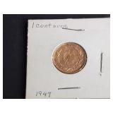 1947 1 Centavo from Mexico