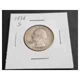 1936 S Washington Quarter