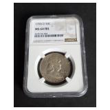 1958 D Franklin Half Dollar NGC MS64 FBL
