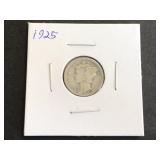 1925 Mercury Dime