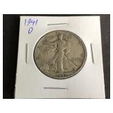 1941 D Walking Liberty Half Dollar