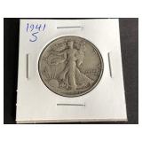 1941 S Walking Liberty Half Dollar