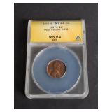 1972 Lincoln Cent DDO FS-108 Die 8 ANACS MS64 RB