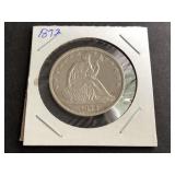 1873 Seated Liberty Half Dollar