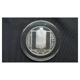 1985 $20 "Porcelain Bottle" From BVI .925 Silver