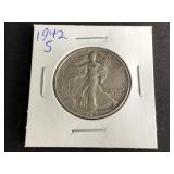 1942 S Walking Liberty Half Dollar