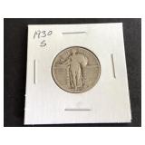 1930 S Standing Liberty Quarter Dollar