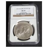 2013 W Girl Scouts Silver Dollar NGC MS70