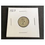 1963 Canadian 10 Cents 1st Portrait .800 Silver