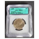 2007 Washington Dollar no Edge Lettering ICG MS64