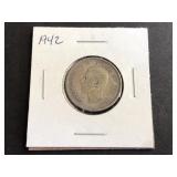 1942 Canadian 25 Cents "George VI" .800 Silver