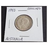 1942 Shilling from Australia 92.50% Silver